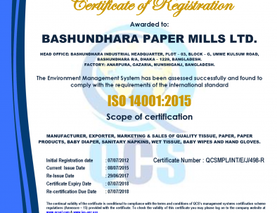 ISO 14001-2015 Certificate
