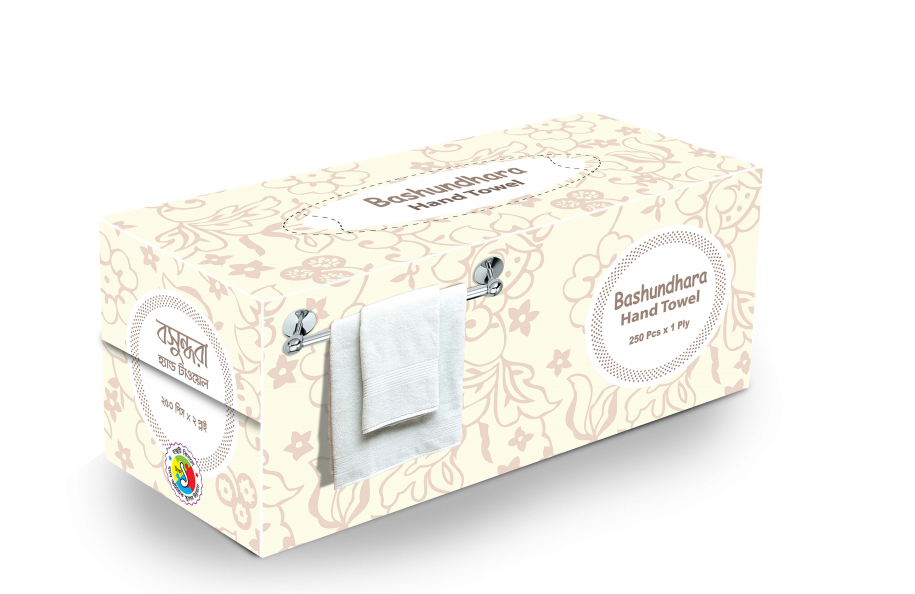 Bashundhara Hand Towel 250 pcs (Box)