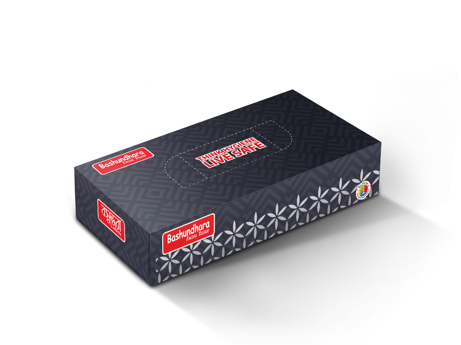 Bashundhara Facial Tissue (60 pcs X 2 ply, Non-perfumed)