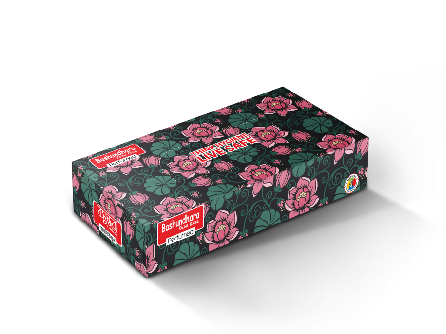 Bashundhara Facial Tissue (60 pcs X 2 ply, perfumed)