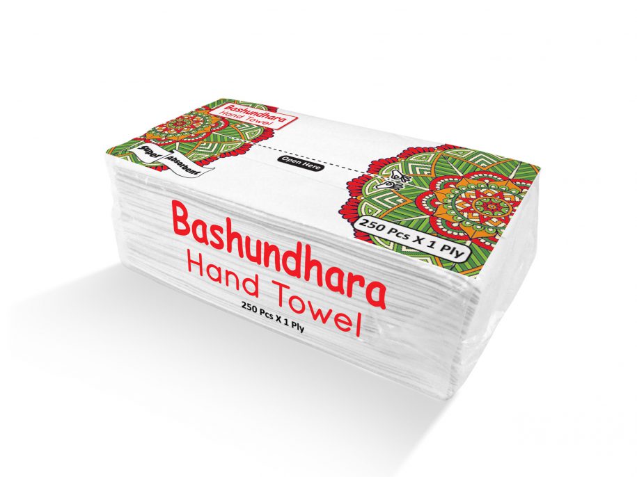 Bashundhara Hand Towel 250 pcs (Box)