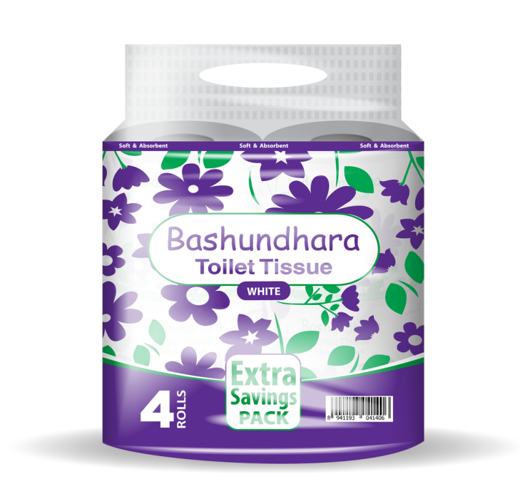 Bashundhara Toilet Tissue 4 Pcs Savings Pack